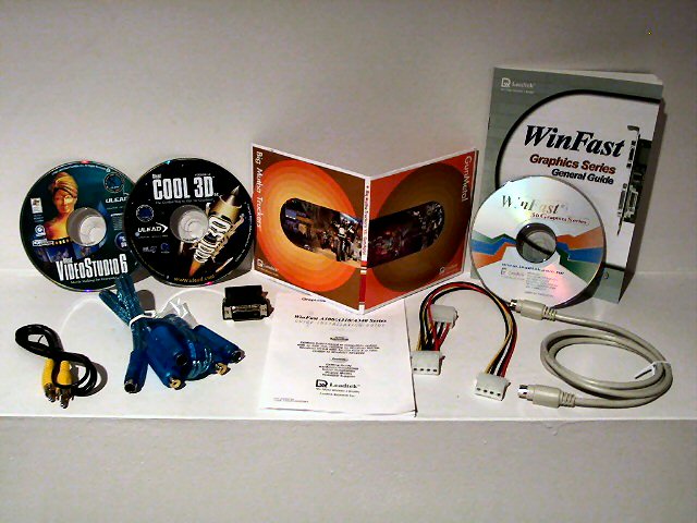 Leadtek WinFast A310 Ultra TD MyVivo Package Contents