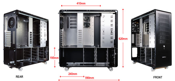 Lian Li PC-V2010 - Overview - Dimentions