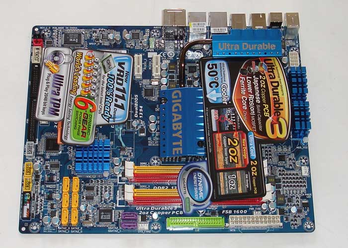 It looks like Gigabyte is going all out with their stickers. The board ...