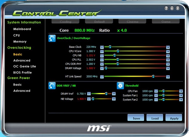 is MSI’s very own software sweet, Control Center. Control Center ...