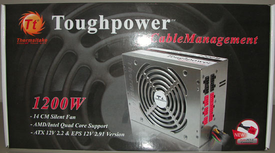 Thermaltake Toughpower W0133RU 1200W PSU Front of Box