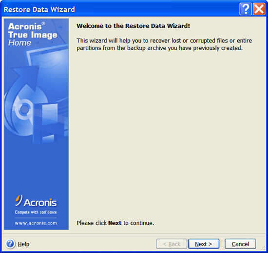 acronis true image starts and disappears