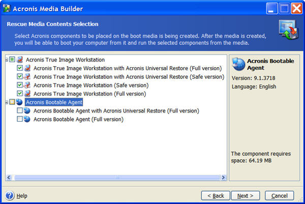 acronis true image 2013 rescue media builder