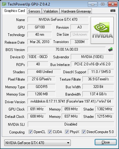 Gtx best sale 470 2gb