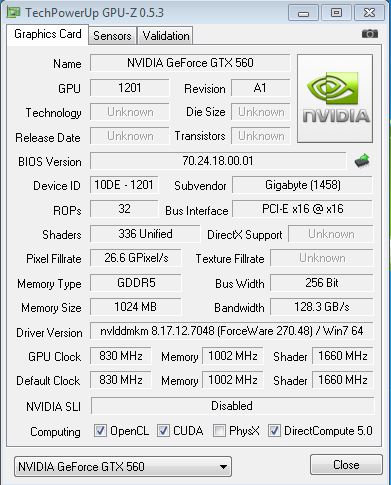 Gigabyte gtx 560 online 1gb