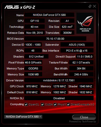 Asus nvidia discount geforce gtx 580